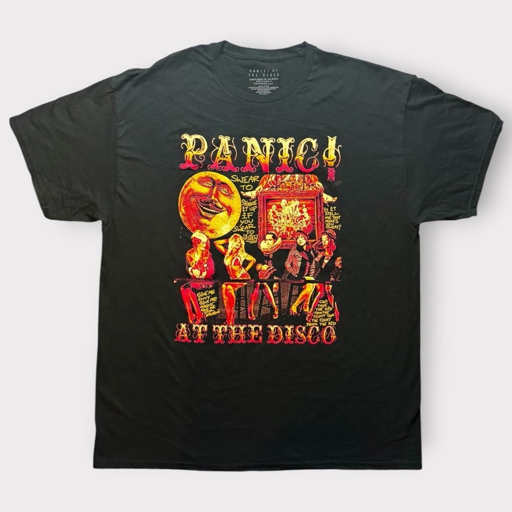 Panic At The Disco Band Graphic T-Shirt Mens XL Black 2016 Manhead LLC Cotton